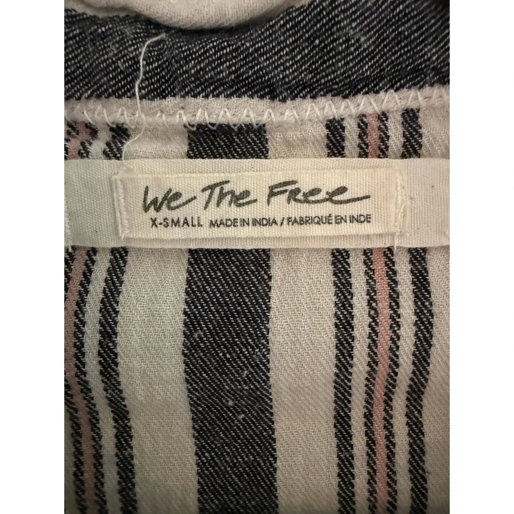 NWOT We The Free People Summer Daydream‎ Stripe Buttondown Shirt XS
